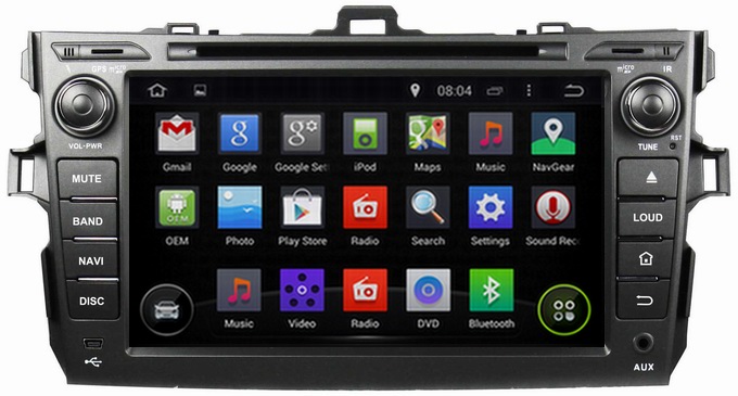 Ouchuangbo Auto GPS Stereo radio Toyota Corolla 2007-2011 Android 4.4 3G Wifi Bluetooth SD