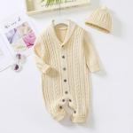Knitted Cotton Clothing New Born Boy Girl Long Sleeves Jumpsuit Clothes with
