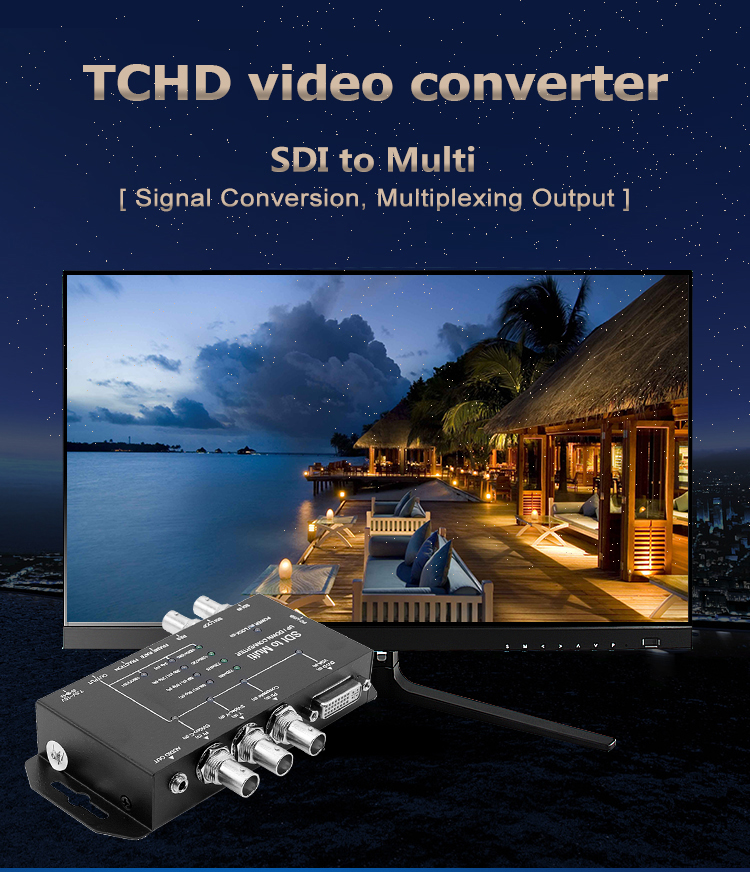 High Performance SDI To DVI Multi RIO Video To IP Converter With Independent Audio
