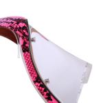 JBPU01 Beige OEM Womens Wedge Heeled Shoes Sexy Snake Printed