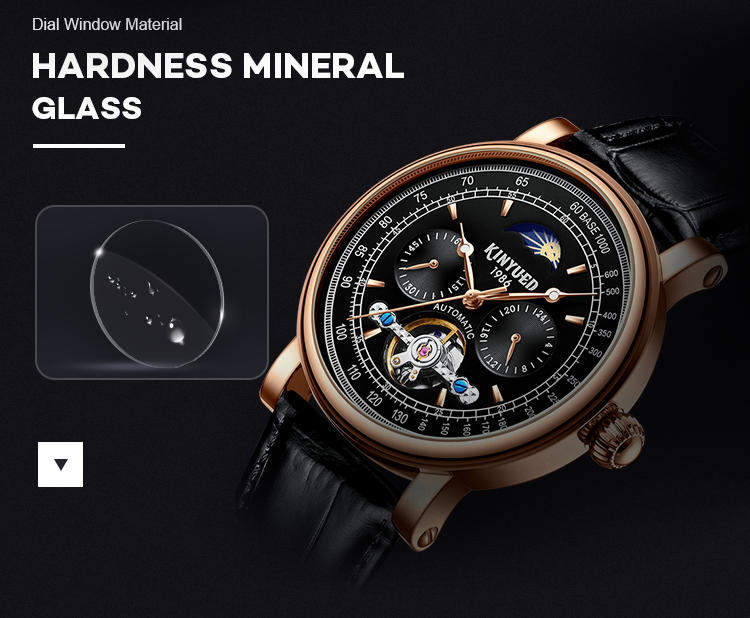 KINYUED big flywheel watch male waterproof business men's automatic mechanical watch