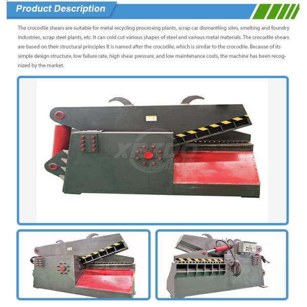 Scrap Metal Shearing Machine Recycling Crocodile Cutting Machine