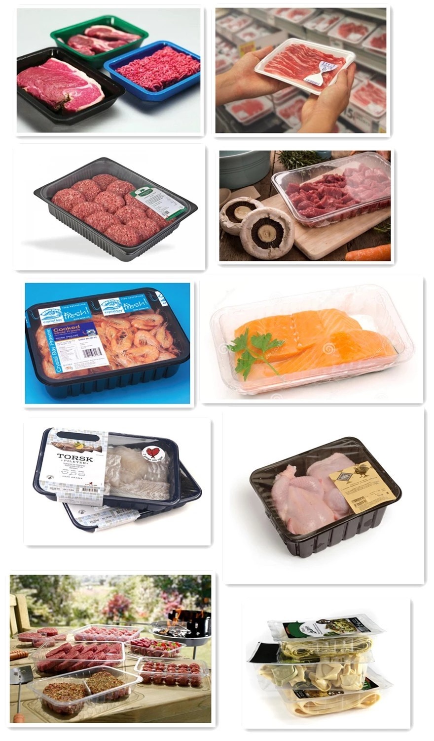 Fresh Chicken MAP Packaging Machine Vacuum 0.6 - 0.8 MPa Working Pressure