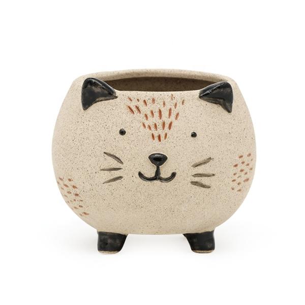 Unique Kitten Cat Flower Succulent Pot in Pottery Clay Ceramic Wholesale Hot Sale Lovely Instagram 3D Flower/succulent Pots