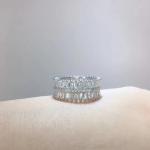Wedding Moissanite Diamond Ring 925 Sterling Silver Cubic Zirconia Band Ring