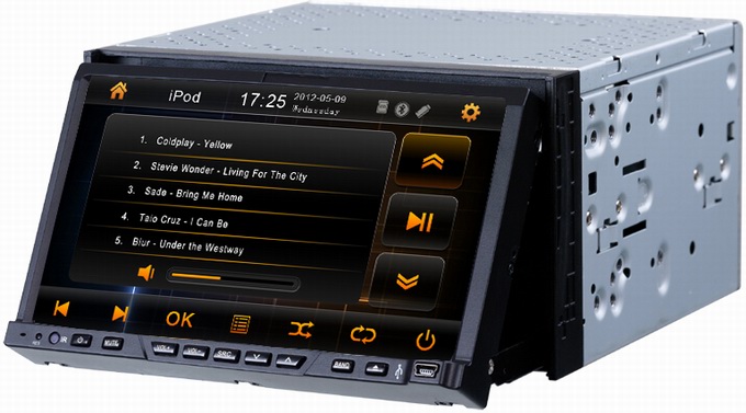 Car radio gps iPod for Universal car DVD player with Steering wheel control OCB-7200