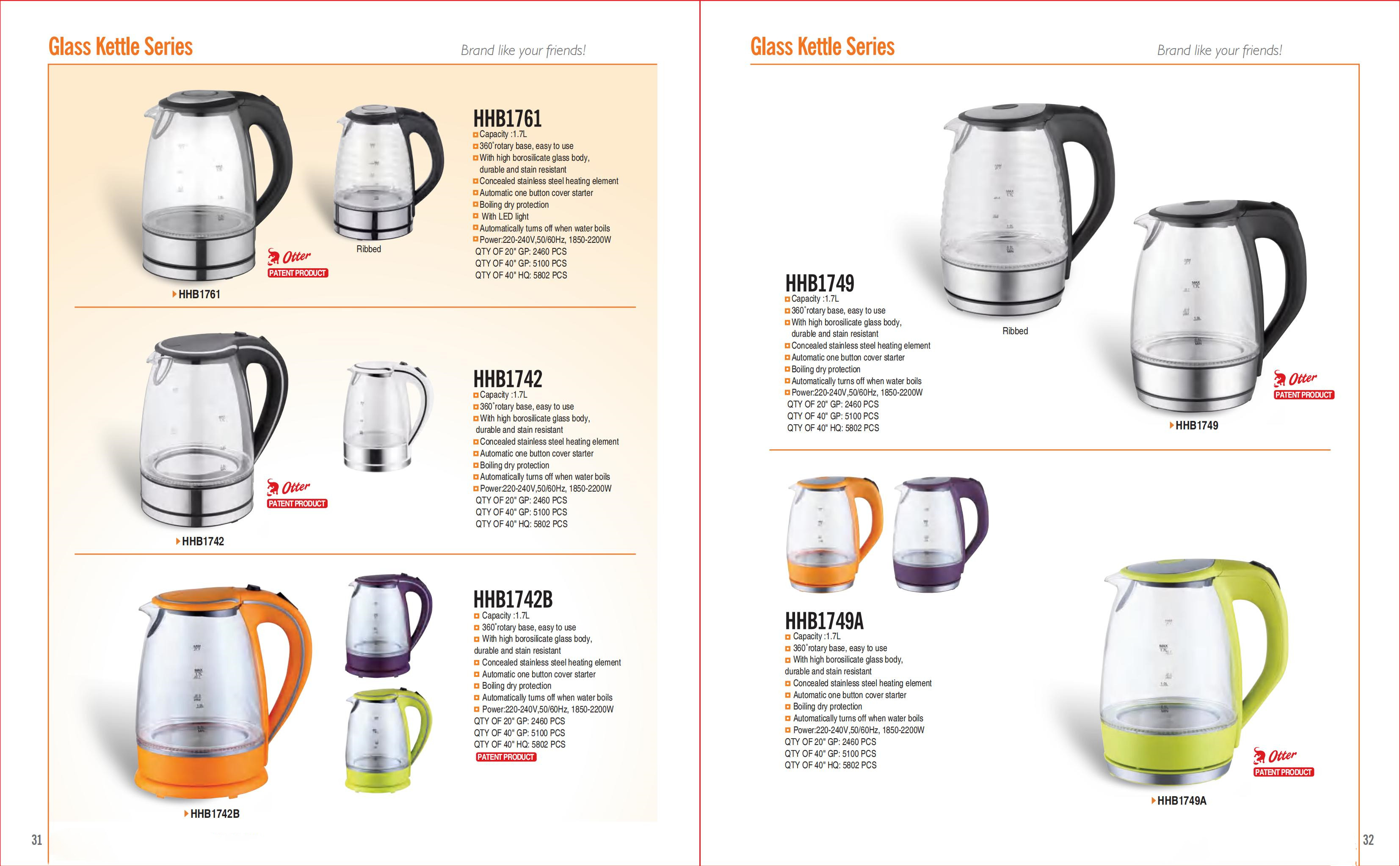 Mechanical Control Electric Glass Kettle Perfect for Household Tea Time
