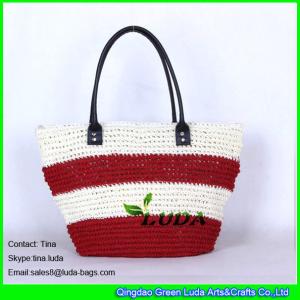 China LUDA fashion paper straw bags environmentally friendly bags straw handbags wholesale