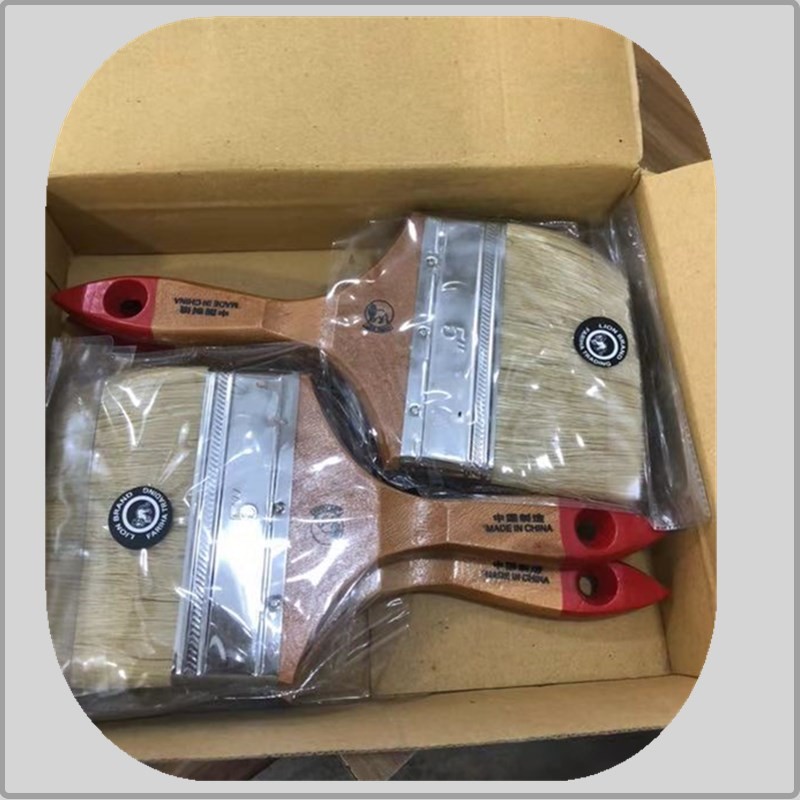 5 Inch Wooden Funiture Painting Flat Paint Brush With Hair Length 63mm