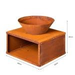 100cm Garden Landscape Round Rusted Camping Fireplace Corten Steel