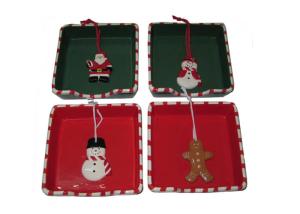 China Ceramic Christmas Napkin Holders Stoneware Porcelain Earthenware Dolomite With Icon Weight wholesale