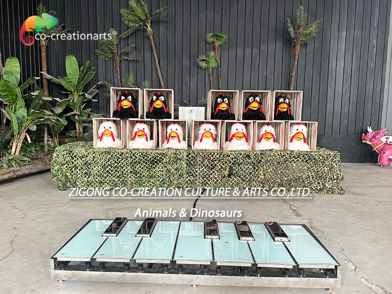 Animatronic Piano Chicken For Farm Interactive Chicken Playground Equipment For Outdoor Play