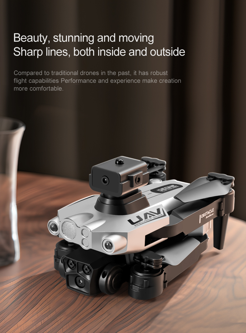Portable 4k Drone Professional with 3 Camera Wide Angle Optical Flow Localization 360 Obstacle Avoidance Quadcopter