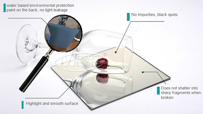 5mm 1220 X 1830mm Plastic Mirror Sheet Gold Silver One Side PMMA