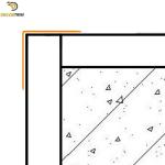 Aluminum Wall Corner Protector Strips Powder Coat Finish 50x50x2500mm