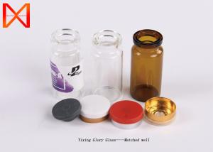 China Spray Painting Pharmaceutical Glass Bottles , Little Glass Vial Tube Shape wholesale