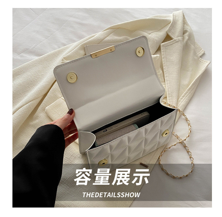 SIMPLE SOLID COLOR SINGLE SHOULDER CROSSBODY BAG CHAIN BAG SPRING/SUMMER NEW SENIOR PERSONALITY INS TEXTURE BAG