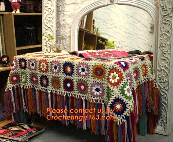 America Countryside Nordic Hand-woven crochet hook Daisy cover blanket,knitted