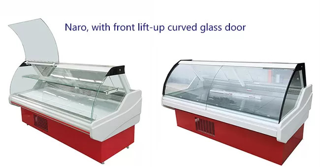 200L Single Temperature Commercial Display Freezer Deli Case Butcher Meat Showcase
