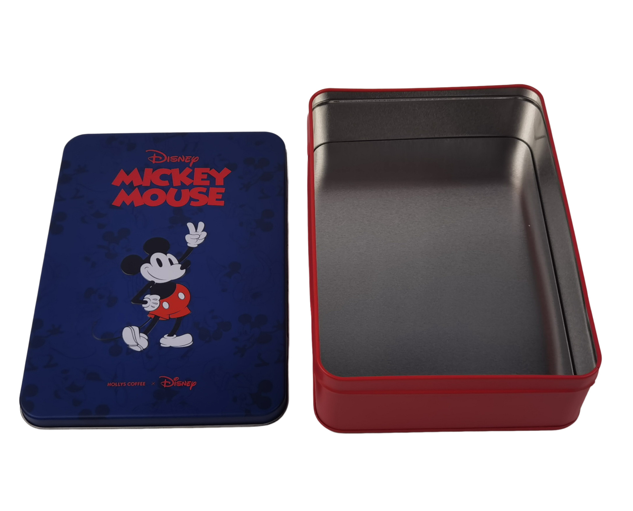 Disney Certified Rectangular Metal Coffee Tin Box With Lid Offset CMYK printing