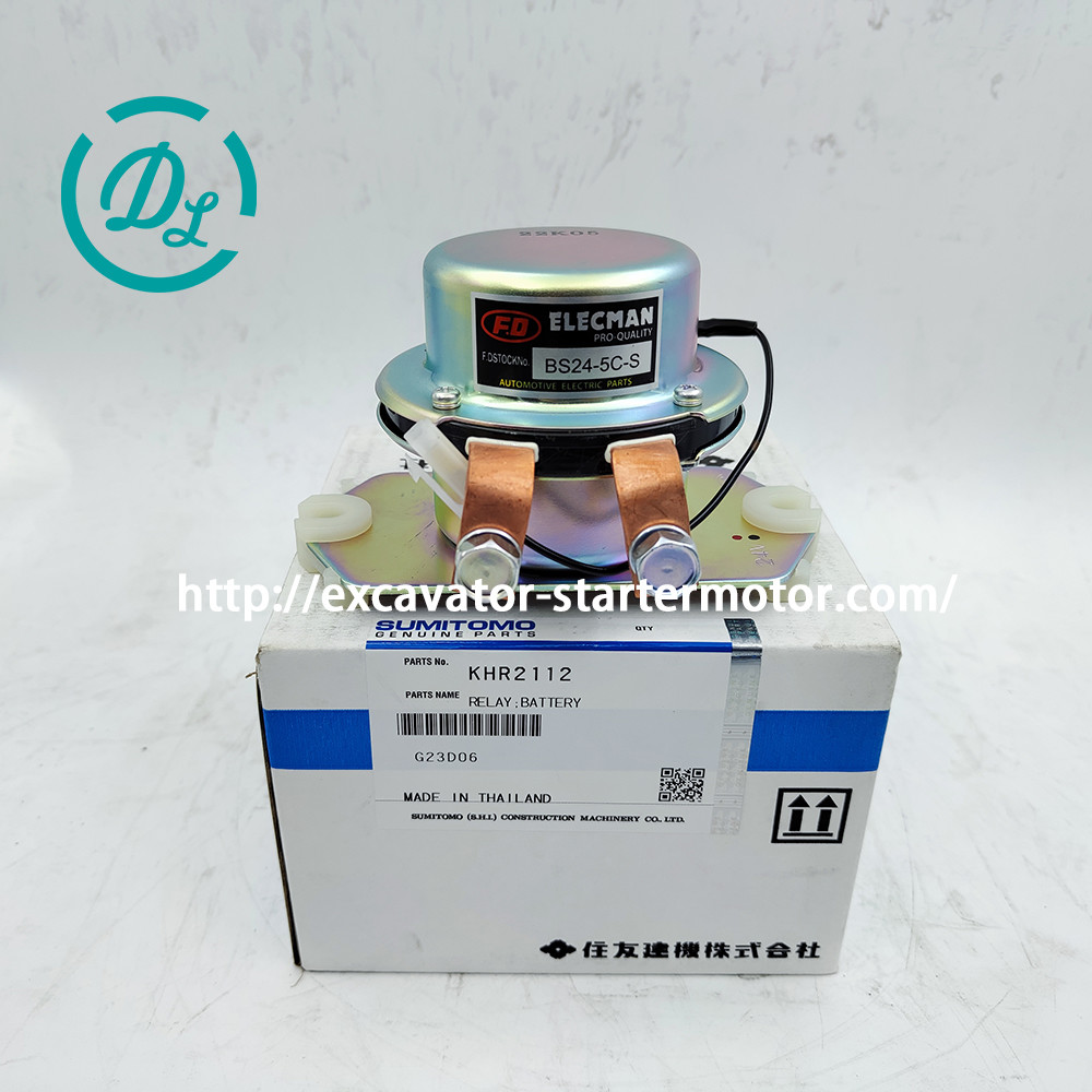 Excavator Spare Part KHR2112 Battery Main Relay BS24-5C-S 24VDC