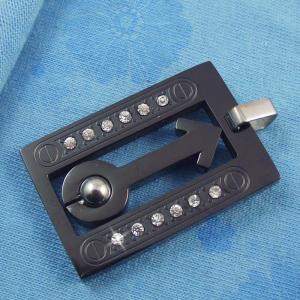 China 316L Stainless Steel Rectangle Square Shaped Necklace Pendant LPS0091 wholesale