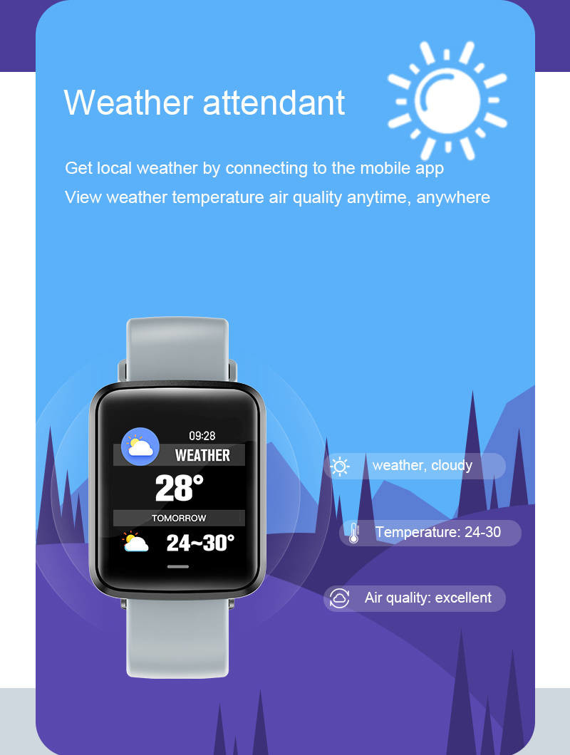 1.3in NFC Sport Smart Watch Multiple Motion Mode 180mAh Dual PPG
