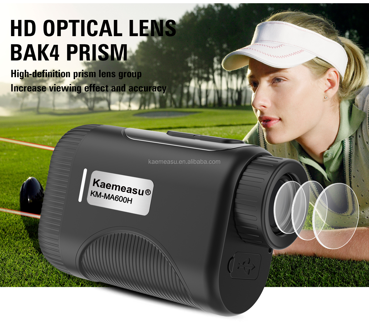 Customized Support OEM 1200m Golf Laser Rangefinder with Ingress Protection ip54 and Magnetic Base