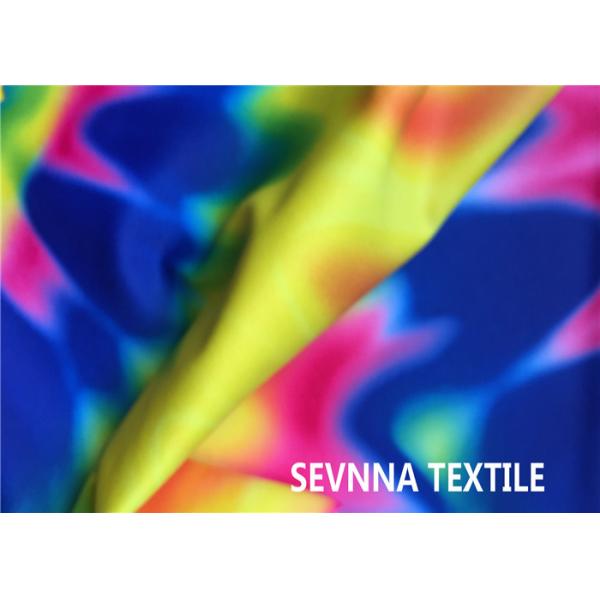 Four Way Elastan Micro Fiber Patterned Lycra Fabric Chlorine Resistance