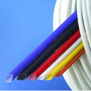 China 7kv Glass Fibre Sleeving 600V Silicone Fiberglass Sleeve Non Alkali wholesale
