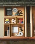 5 Pieces Bamboo Storage Organizer Box , Wooden Drawer Dividers Organizers