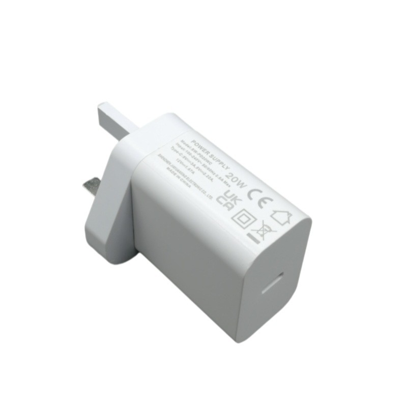 USB C Plug Phone Wall Charger 110 - 240V 3 Pin 20W PD For iPhone 12 13 Pro