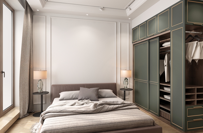 Customized Bedroom Furniture Wooden Wardrobe with Two and Three Door Designs by YALIG