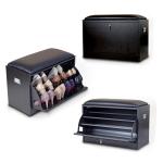 Black Three Layer Entryway Shoe Bench