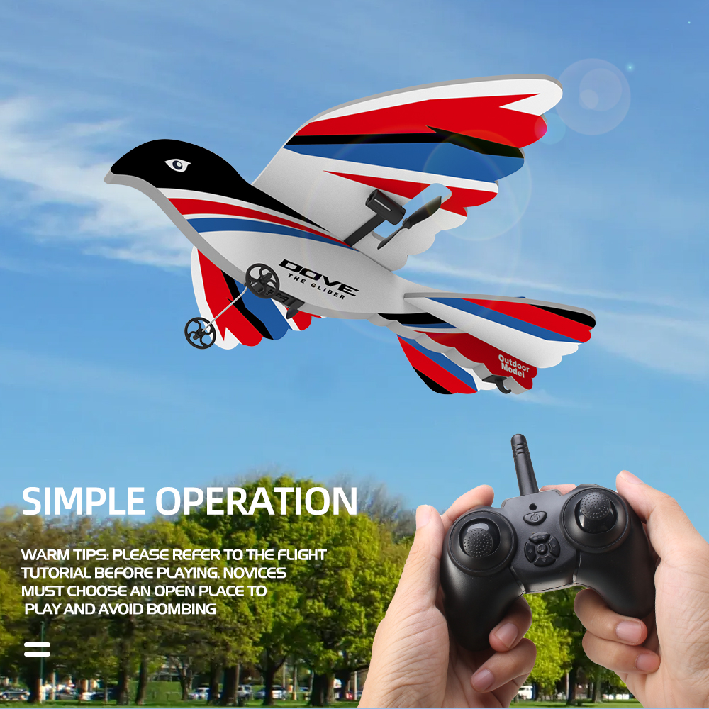 RC Glider 2.4g 2ch Remote Control Toy Flying Bird Mpp Foam Rc Airplanes Rc Bird Flying Toys with NO Aerial Photography
