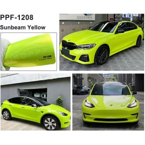 China Sunbeam Yellow Self Adhesive Color Paint Protection Film Heat Healing Yellow PPF Color Wrap wholesale