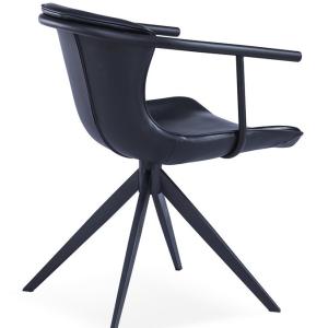 China Metal Leisure 50x59x78cm Leather Swivel Armchair wholesale