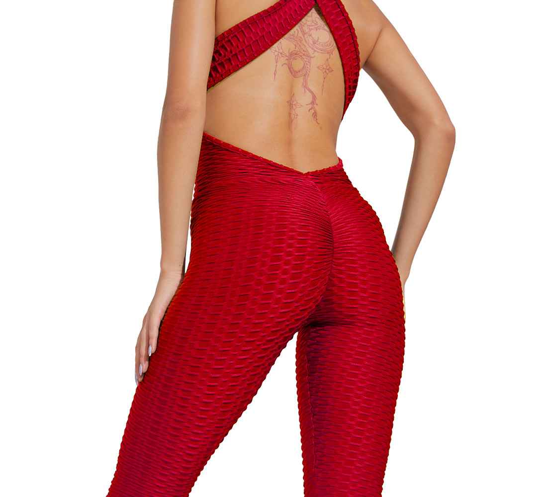 92 Polyester 8 Spandex Gym Tummy Control Yoga Suit Set