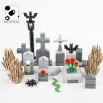MOC bricks street view castle accessories flower bed for city construction