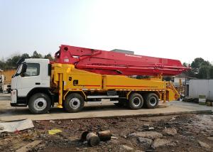 China 42 Meter 80km/H Used Concrete Pump Truck , Used Volvo Truck With 4 Boom wholesale