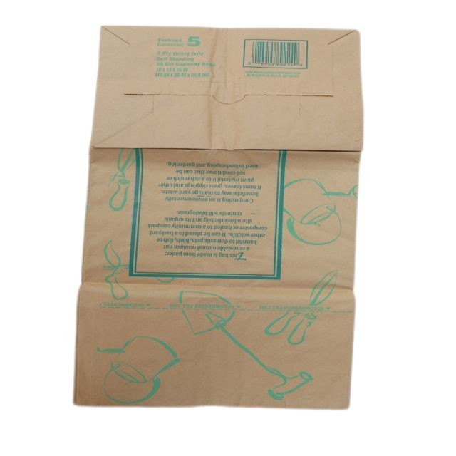 Custom Logo 30 Gallon Lawn Paper Bags Large Capacity Multiwall