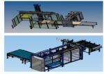 Blue Food Sterilization Equipment Glass Bottles Palletizer 12000 Bottles / Hour
