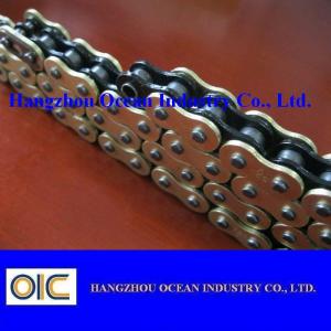 China Custom 520 X Ring Motorcycle Chain With Black Inside Yellow Outerside wholesale