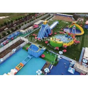 China Outdoor Amusement Inflatable Water Park With Giant Swimming Slide on sale