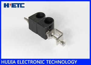 China Plastic &amp; 304 Stainless Cable Clamps , Through Core Type 3/8&quot; Feeder Coaxial Cable Clips wholesale