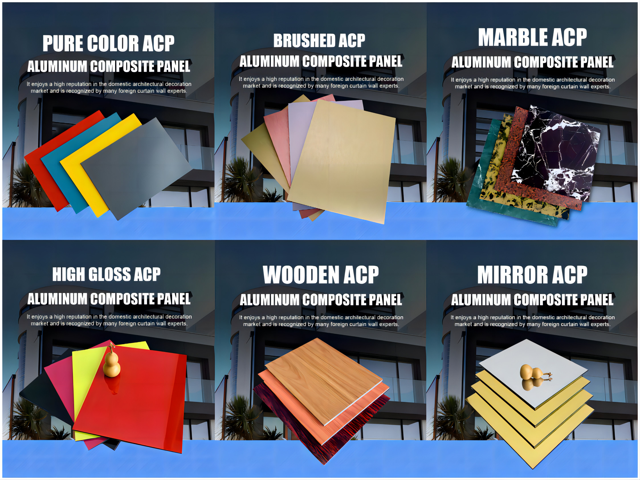 2440mm Wood Grain External Wall Cladding Pvdf Coating ACP 6mm