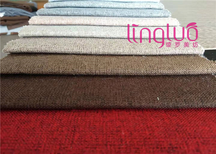 Muti Color Imitation Linen Fabric / Van Gogh Fabric Anti - Wrinkle