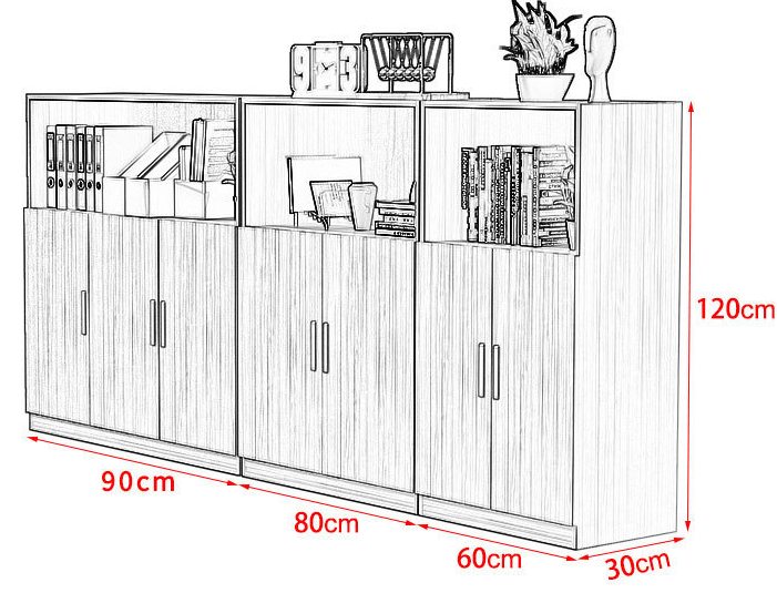 Office Two Door Pantry Cabinet with Modern Design and T/T 30% Deposit 70% Balance