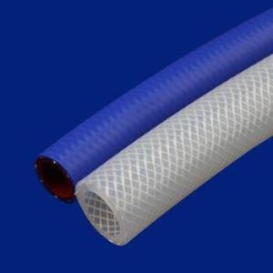 China Flexible Clear Braided Hose White Soft Silicone Tubing Food Grade wholesale
