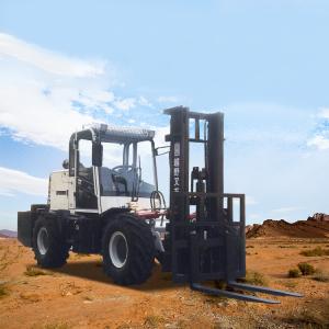 China Customized Off Road Forklift 42KW 3500kg Construction Fork Lift wholesale